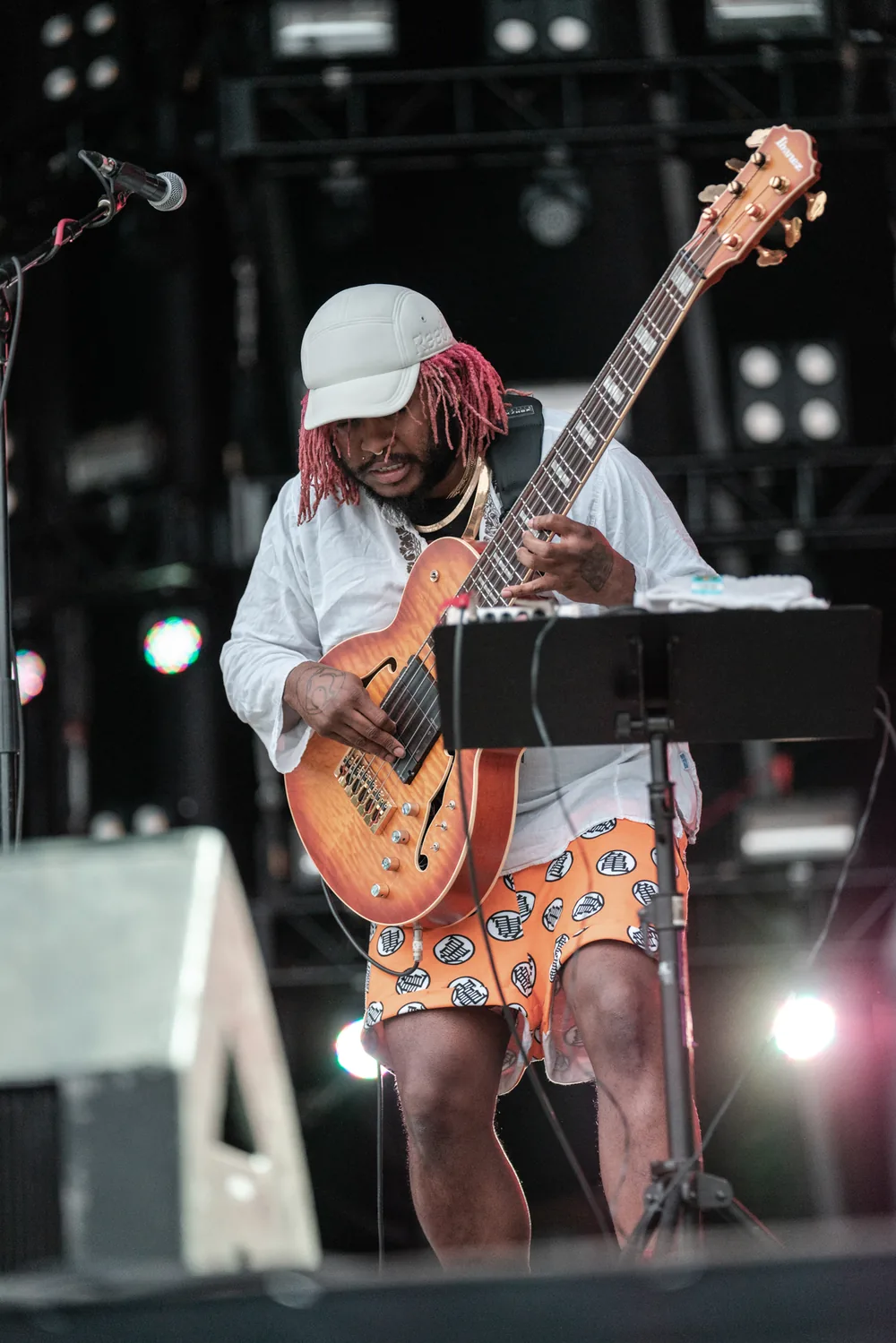 Thundercat, the Grammy-winning bassist, singer and producer, performing live with his signature six-string bass.